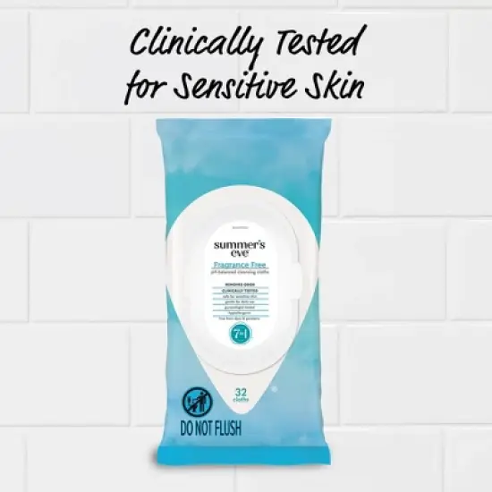 Summer's Eve Fragrance Free Feminine Cleansing Wipes - 32ct image {6}