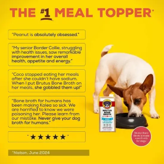 Brutus Bone Broth Hip & Joint Formula Wet Dog Food - Supplement - Beef - 32oz image {6}