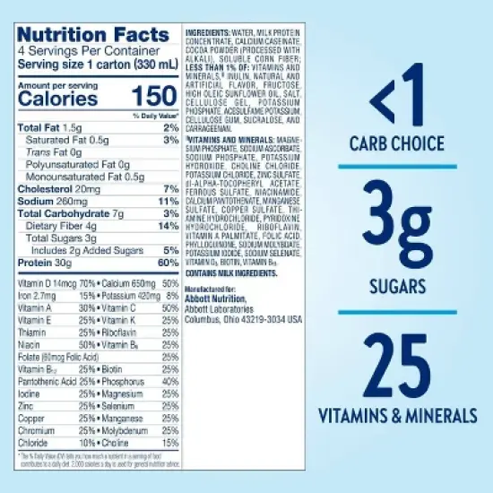 Glucerna Protein Smart Shake - Chocolate - 4pk image {6}