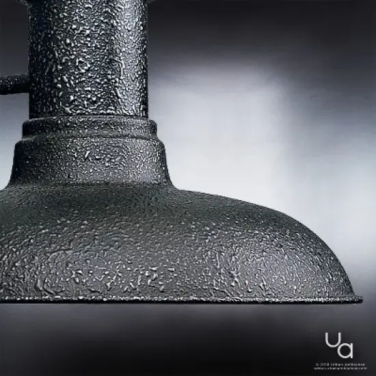 Urban Ambiance Luxury Luxe Industrial Chic Outdoor Wall Light,  10.75"H x 10"W,  Olde Iron Finish, UHP1024 image {3}