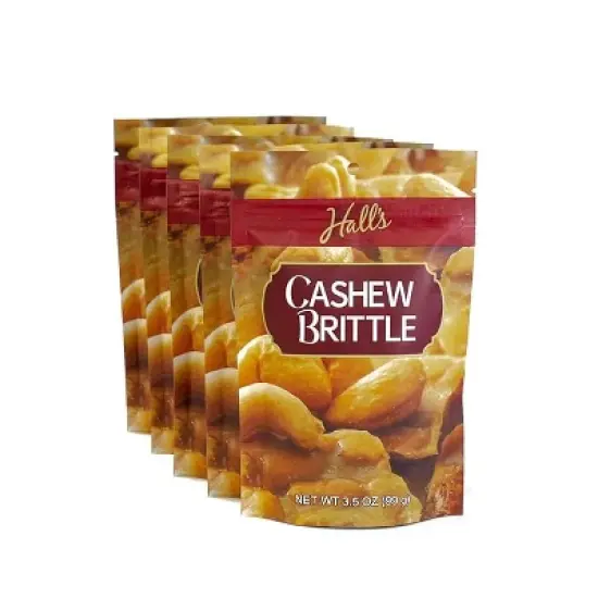 Hall's Cashew Brittle Snack Bags, 3.5 oz (5 count) image {3}