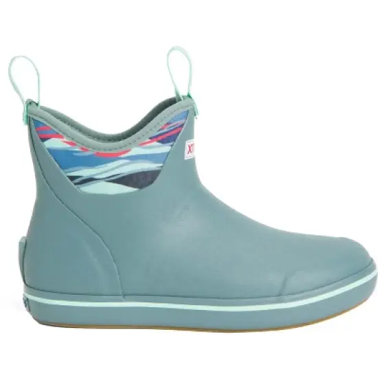 Women's Xtratuf 6 in Beach Glass Ankle Deck Boot, XWAB2BG, Blue image {6}