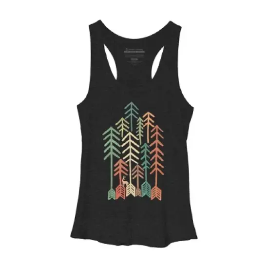 Women's Design By Humans Deer In The Arrow Wilderness By radiomode Racerback Tank Top image {2}