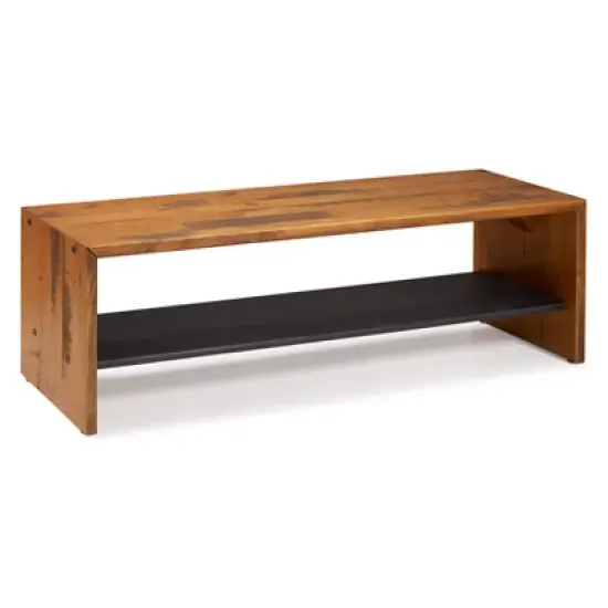58" Solid Rustic Reclaimed Wood Entry Bench - Saracina Home image {5}