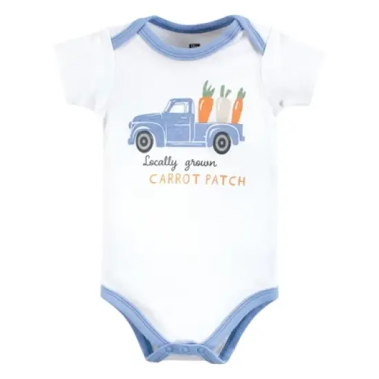 Hudson Baby Cotton Bodysuits, Carrot Patch Truck image {2}