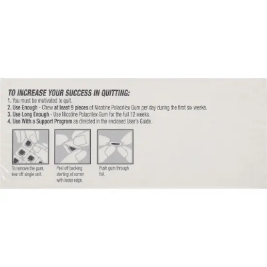 Rugby Sugar-Free 2 mg Stop Smoking Aid Coated Cinnamon Flavor Nicotine Gum 100 ea image {5}