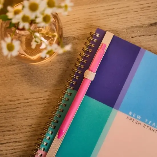 Happy Brands Organized July 2025 - June 2026 Weekly/Monthly Planner 9.37"x11.12" Multicolor Cool Brights image {15}