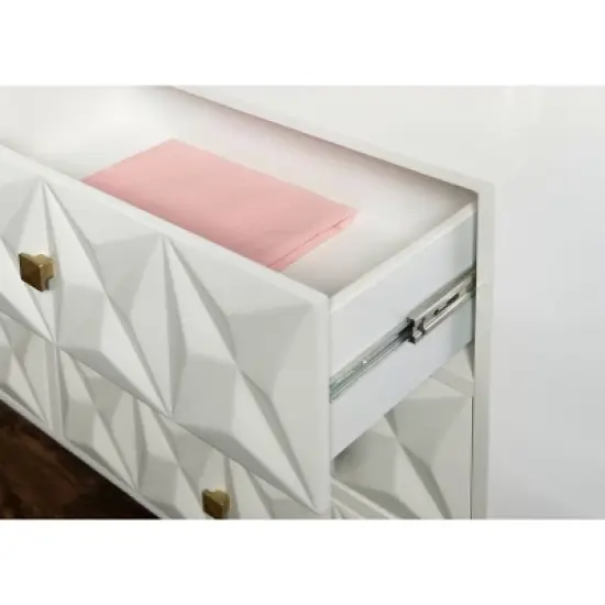6 Drawer Geo Textured Dresser - Linon image {12}