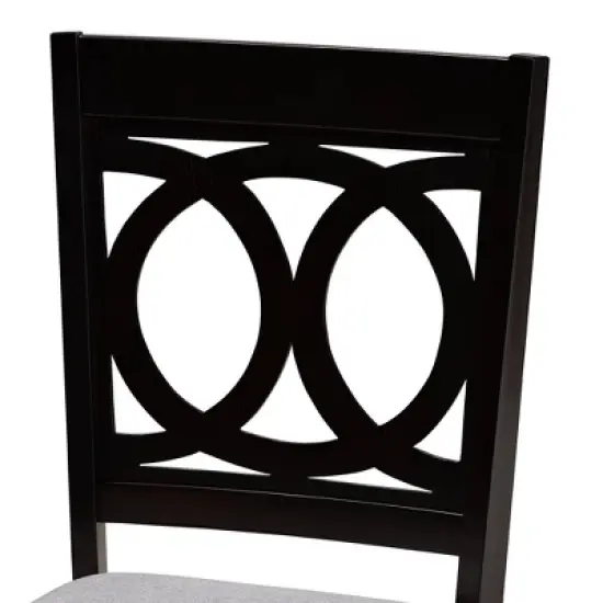 2pc Lenoir Upholstered Wood Dining Chair Set - Baxton Studio image {3}