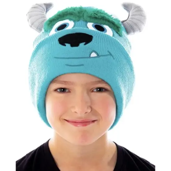 Disney Monsters Inc. Sulley Beanie Embroidered 3D Character Design Costume Hat image {4}