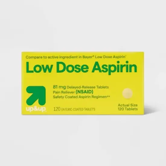 Low-Dose Aspirin Tablets (NSAID) - 120ct - up&up&trade; image {4}