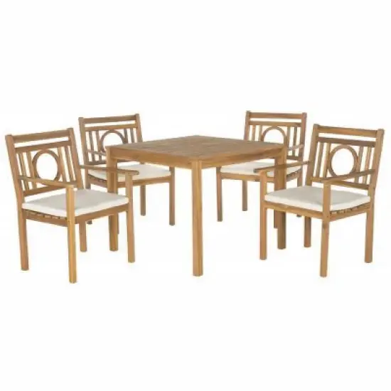 Montclair 5 Pc Dining Set - Outdoor - PAT6721 - Safavieh image {6}