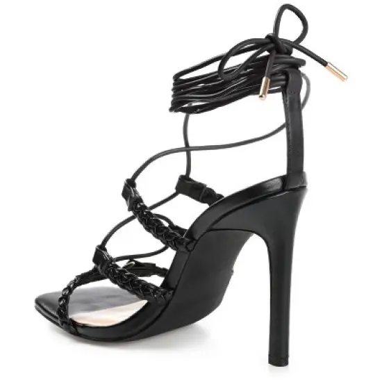 Journee Collection Womens Jamila Tru Comfort Foam Open Toe High Stiletto Pumps Black 8 image {6}