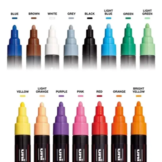 uniball POSCA 15pk PC-5M Water Based Paint Markers Medium Tip 1.8-2.5mm image {3}