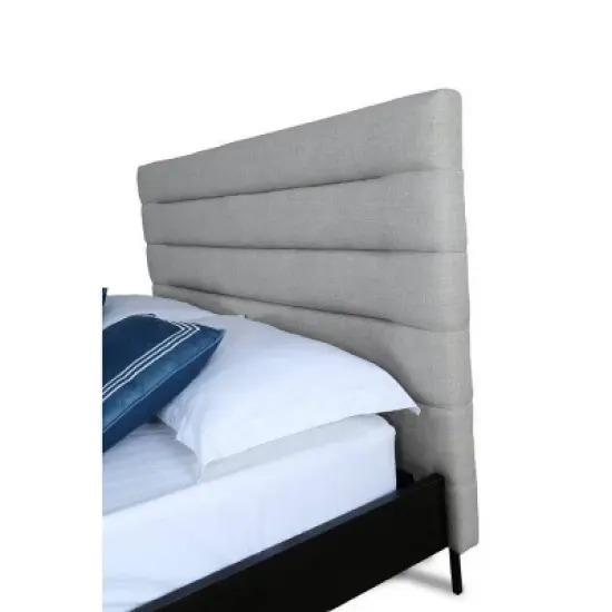 Full Schwamm Upholstered Bed Light Gray - Manhattan Comfort image {4}