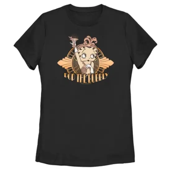 Women's Betty Boop New Year's Pop the Bubbly T-Shirt image {3}