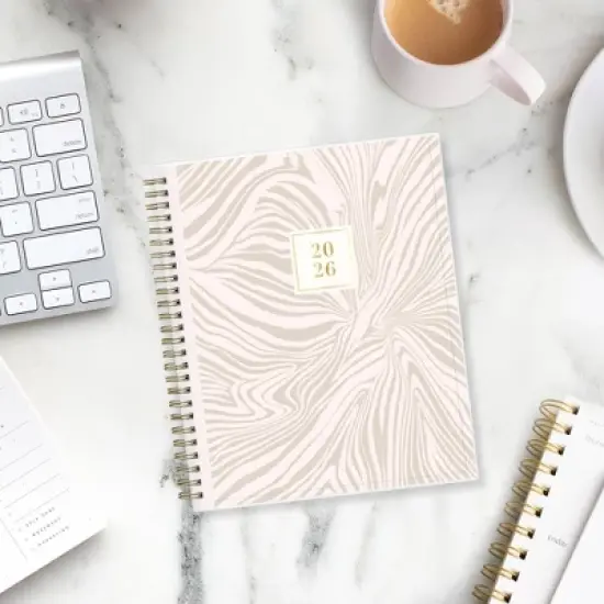 Blue Sky Rachel Parcell Daily/Monthly Planning Calendar 7"x9" Ella Tan Clear Pocket Cover image {1}