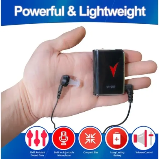 5 Star Super Deals Magic Ear Hearing Aid - Personal Sound Amplifier & Voice Enhancement - Adjustable Volume & Tone - 50dB Digital Gain Amplification image {2}