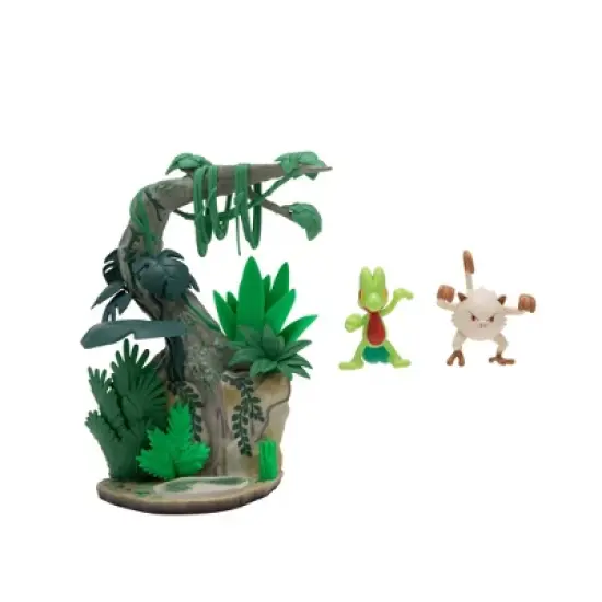 Pok&eacute;mon Select Jungle Environment Display with Mankey and Treecko Mini Figures image {1}