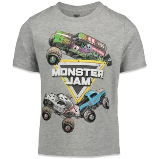 Monster Jam Trucks Toddler Boys 3 Pack Graphic T-Shirts Kids Black/Red/Grey  image {2}