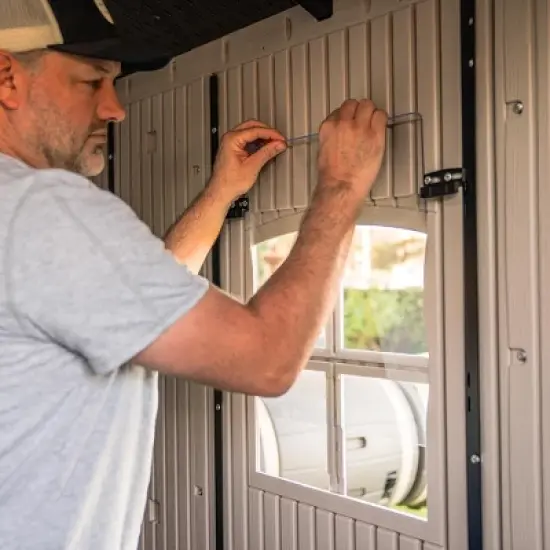 Lifetime 8 Ft. x 12.5 Ft. Outdoor Storage Shed,  Desert Sand (60395) image {9}