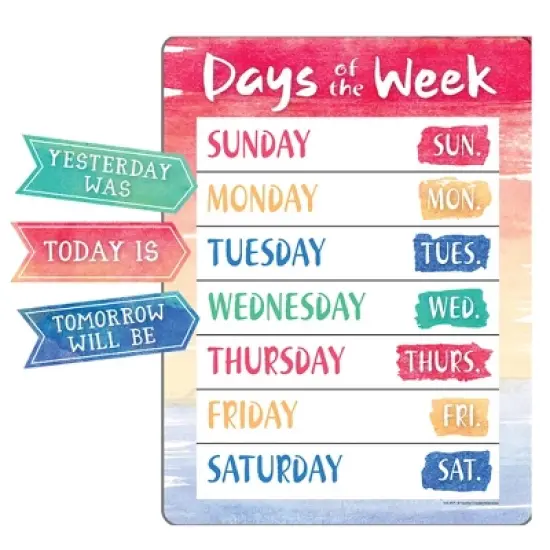 Teacher Created Resources&reg; Watercolor Calendar Bulletin Board Display Set image {2}