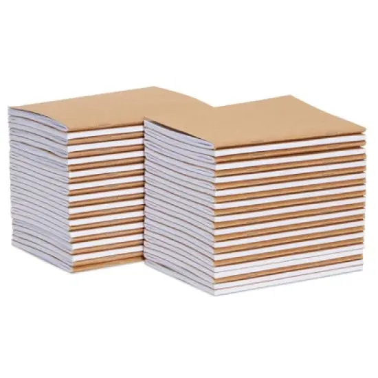 Paper Junkie 48 Pack Small Blank Notebooks for Kids Bulk, Kraft Paper Journals for Students, Sketching (4.3 x 5.6 In) image {7}