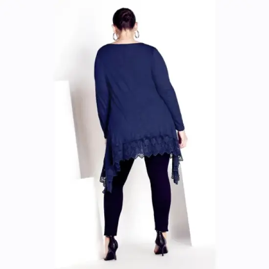 Women's Plus Size Rosey Crush Tunic - navy | AVENUE image {1}