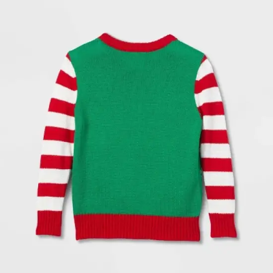 Toddler Boys' The Grinch Define Naughty Knitted Pullover Sweater - Green image {1}