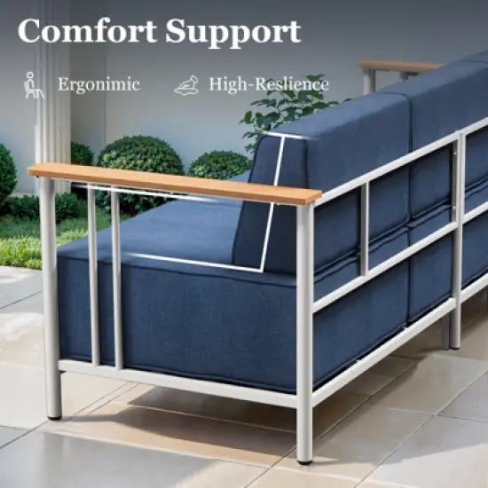 Gymojoy Outdoor Sofa Funiture with Thick Cushion for Garden Yard image {3}