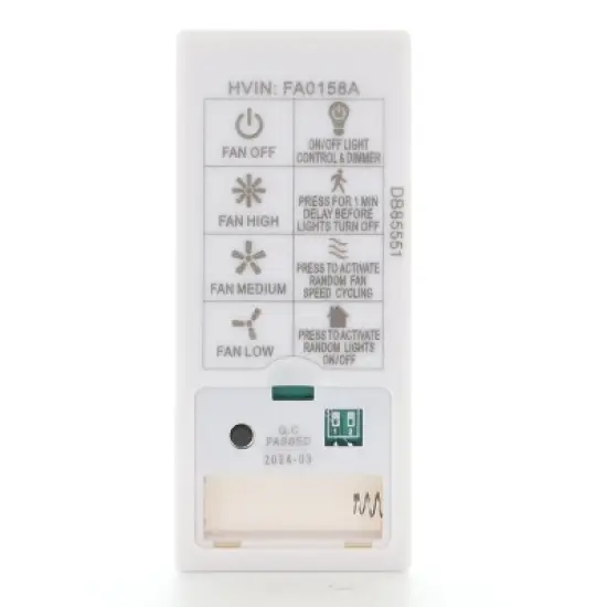 Dan's Originals 4L000014680 Remote Control and Receiver Kit for Flanagan, Cumberland, Lindholm, and Marathon Ceiling Fans image {10}