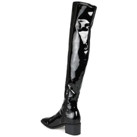 Journee Collection Womens Mariana Tru Comfort Foam Wide Calf Block Heel Over The Knee Boots image {6}