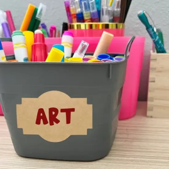 Wrapables Kraft Paper Sticker Labels for Lids, Mason Jars, Bottles, Homemade Products, Gift Wrapping, Parties, (300pcs) Fancy Frame image {4}