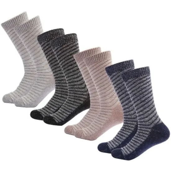 Mio Marino Womens Warm Wool Knitted Socks 4 Pack image {12}