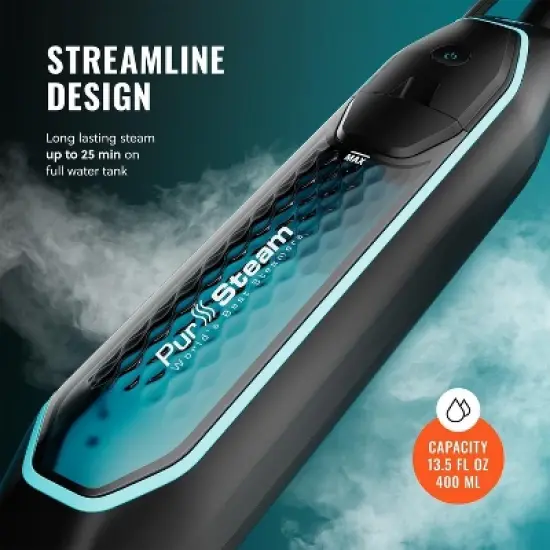 PurSteam ScrubMaster Steam Mop with Dual Scrubbing Head, LED Headlights, Adjustable Steam Control, Anti-Slip Swivel Head, Cable Holder & Upright Lock image {3}