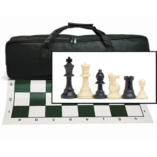 Complete Tournament Chess Set &ndash; Plastic Chess Pieces with Roll-up Chess Board and Travel Canvas Bag image {15}