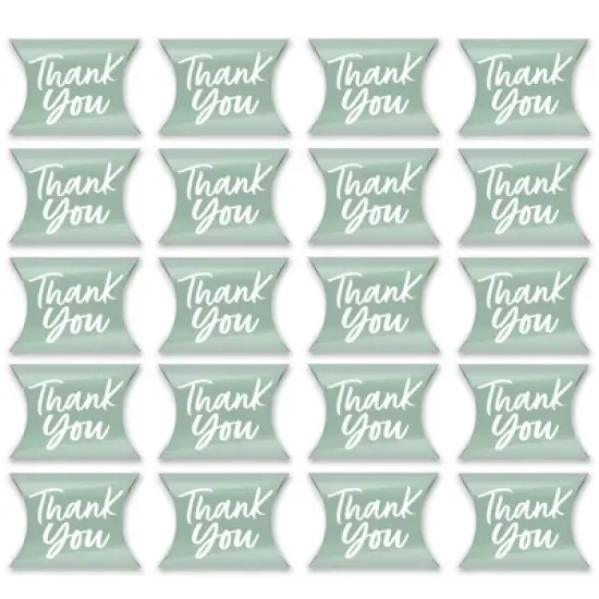Big Dot of Happiness Sage Green Elegantly Simple - Favor Gift Boxes - Guest Party Favors Petite Pillow Boxes - Set of 20 image {3}