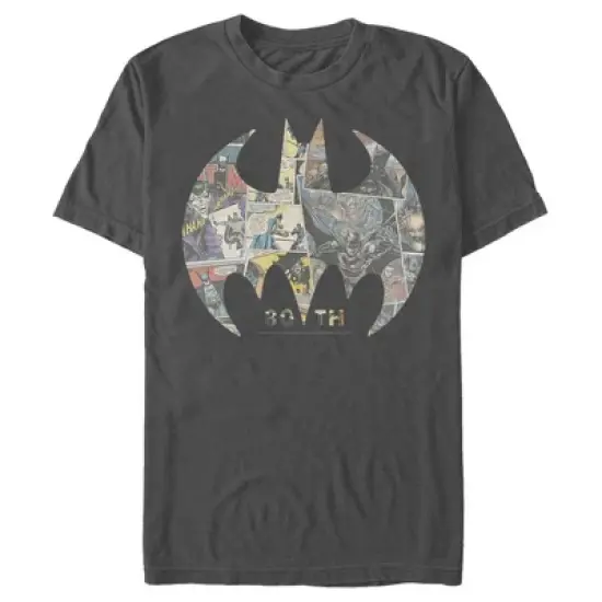 Men's Batman Shield Logo Comic 80th Anniversary T-Shirt image {6}