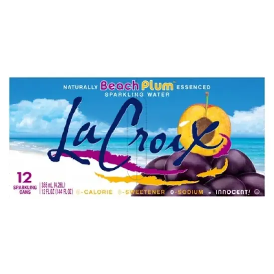 La Croix Beach Plum Sparkling Water - Case of 2/12 pack, 12 oz image {3}