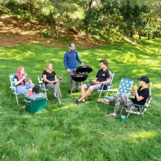 Lawn Chair USA Folding Aluminum Beach Webbed Chair image {2}