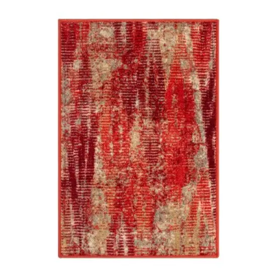 Modern Abstract Washable Non-Slip Indoor Runner or Area Rug by Blue Nile Mills image {5}