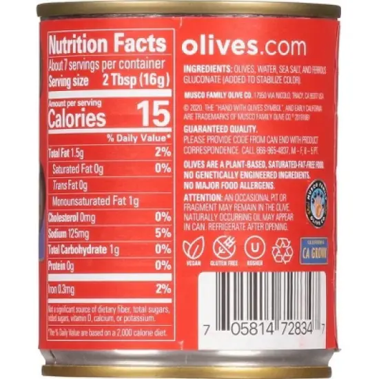 Early California Sliced Ripe Olives - 3.8oz image {1}