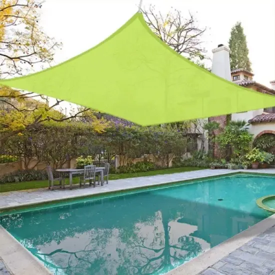 Yescom 18x18 Ft 97% UV Block Square Sun Shade Sail Canopy Outdoor Backyard Garden Pool Green image {3}