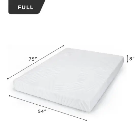Costway 8''  Gel Infused Memory Foam Mattress Jacquard Firm Hybrid Pressure Relief Queen\Full image {1}