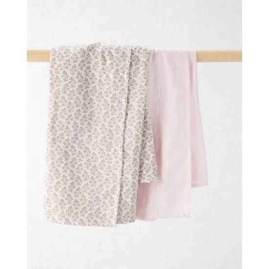 Little Planet by carter's 2pk Swaddle Blanket - Pink image {2}
