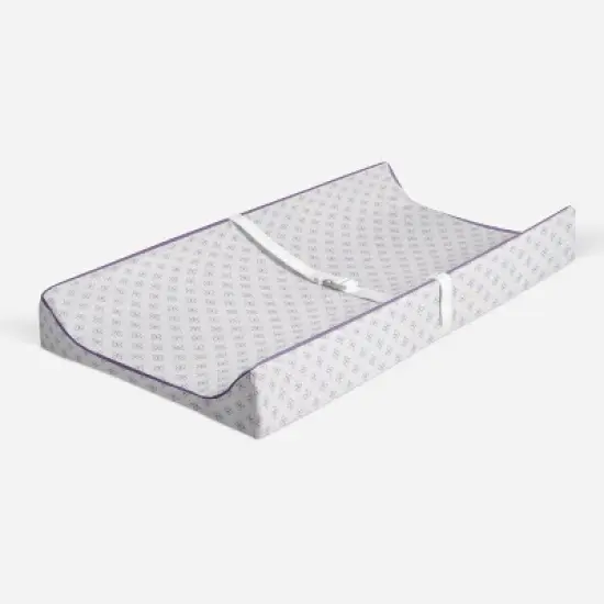 Bacati - Petals Quilted Muslin Changing Pad Cover Lilac image {1}
