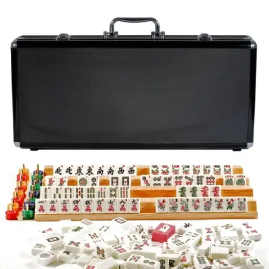 WE Games Aluminum & Black Mahjong - American Style image {5}