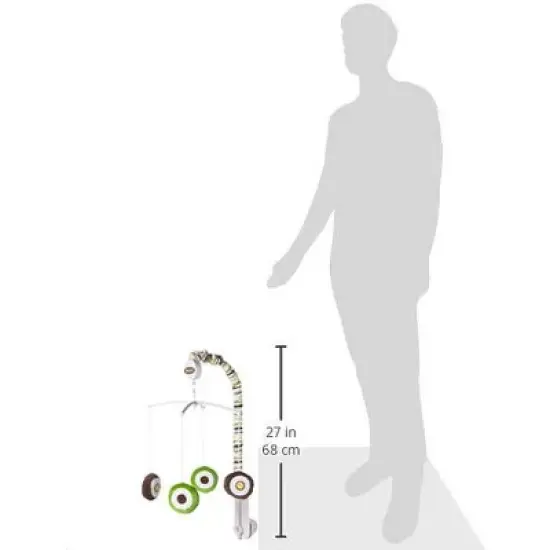 Bacati - Mod Dots/Stripes Green/yellow/choco Mobile image {1}