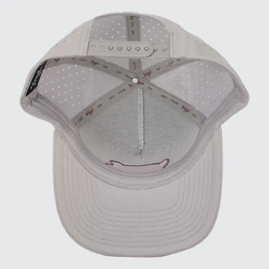 Waggle Hat Ham It Up: Light Gray Adjustable Baseball Animal Icon image {5}