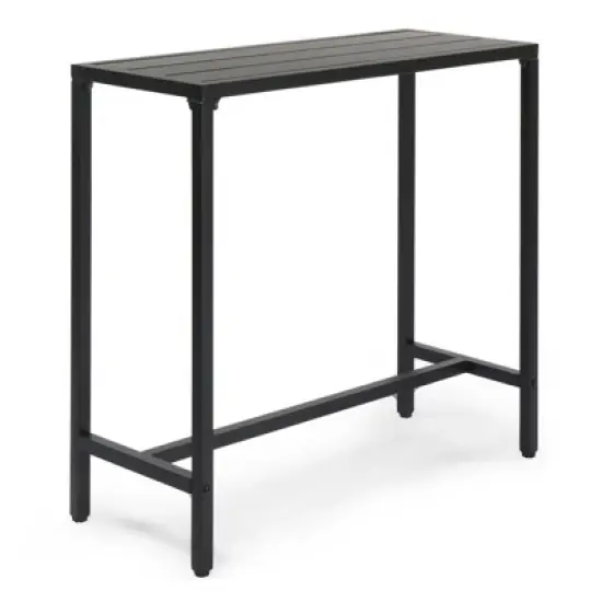 Karl Home Rectangular Metal Outdoor Bar Table image {9}
